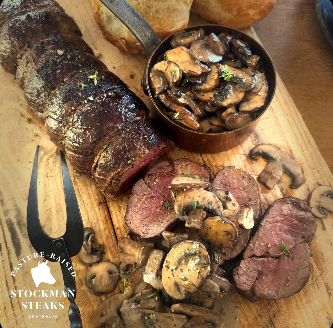 Eye Fillet with Brandy Mushroom Pan Sauce