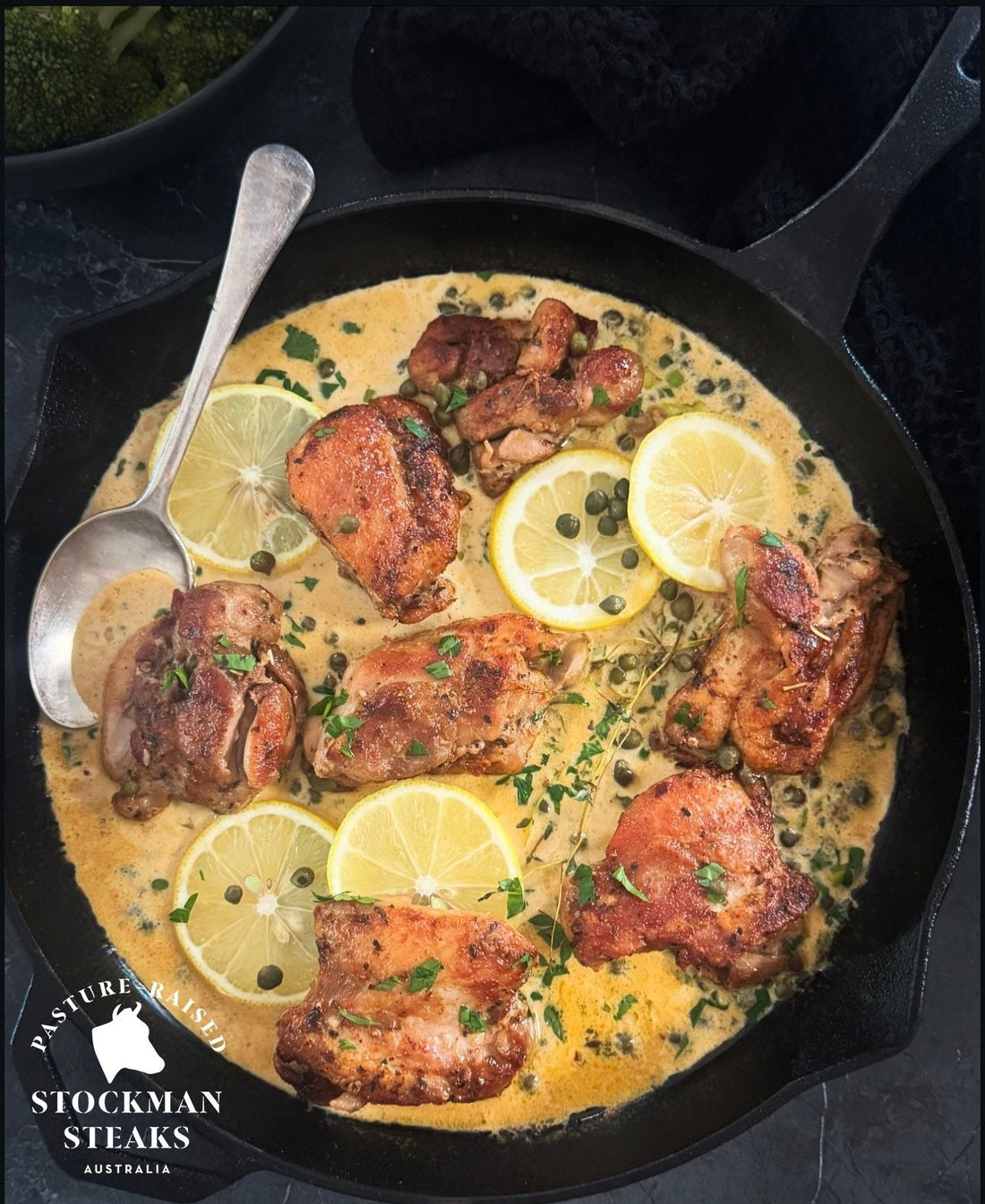 Golden pan seared chicken (keto recipe)
