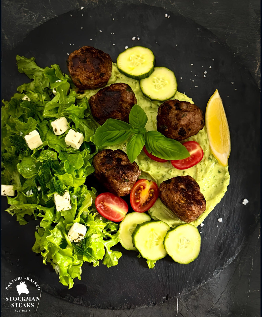 Warm Greek lamb salad with creamy yoghurt dressing