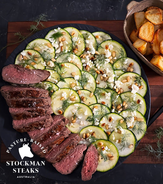 Lamb Back Straps With Fresh Zucchini Salad