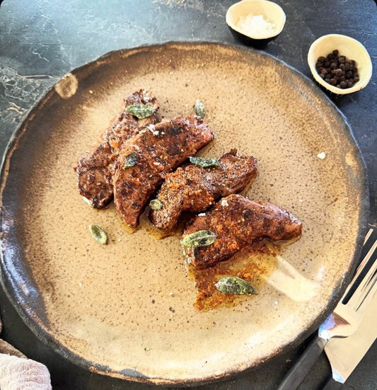 Pan Fried Liver with Sage, Balsamic and Butter Sauce