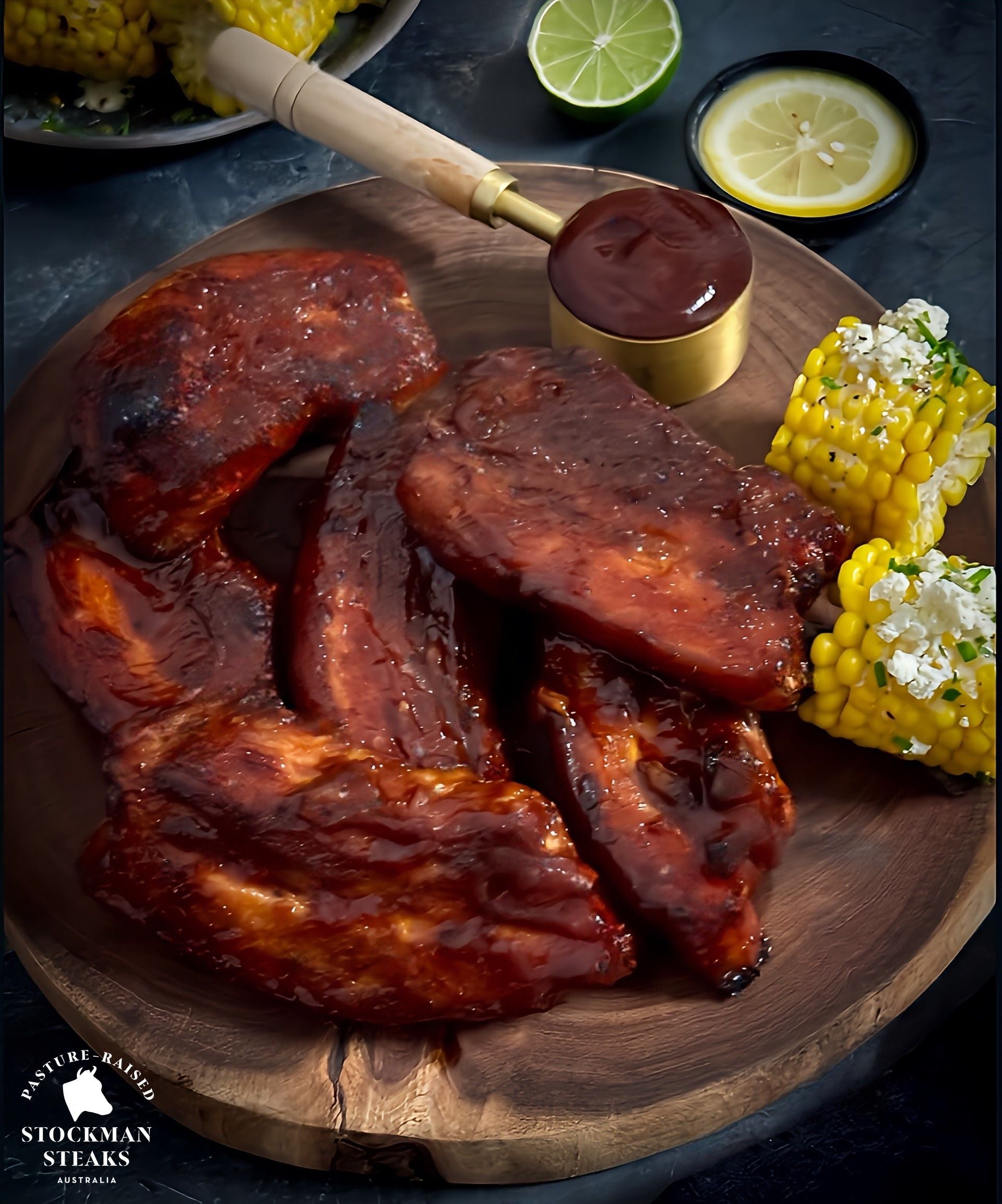 Pork Spare Ribs With Loaded Corn – Stockman Steaks