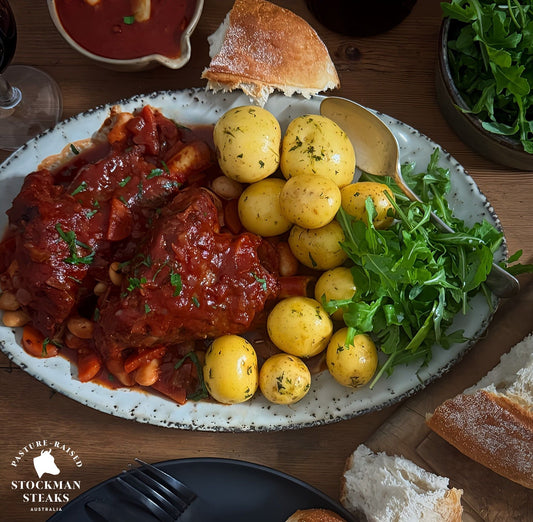 Rustic Lamb Shanks with sides