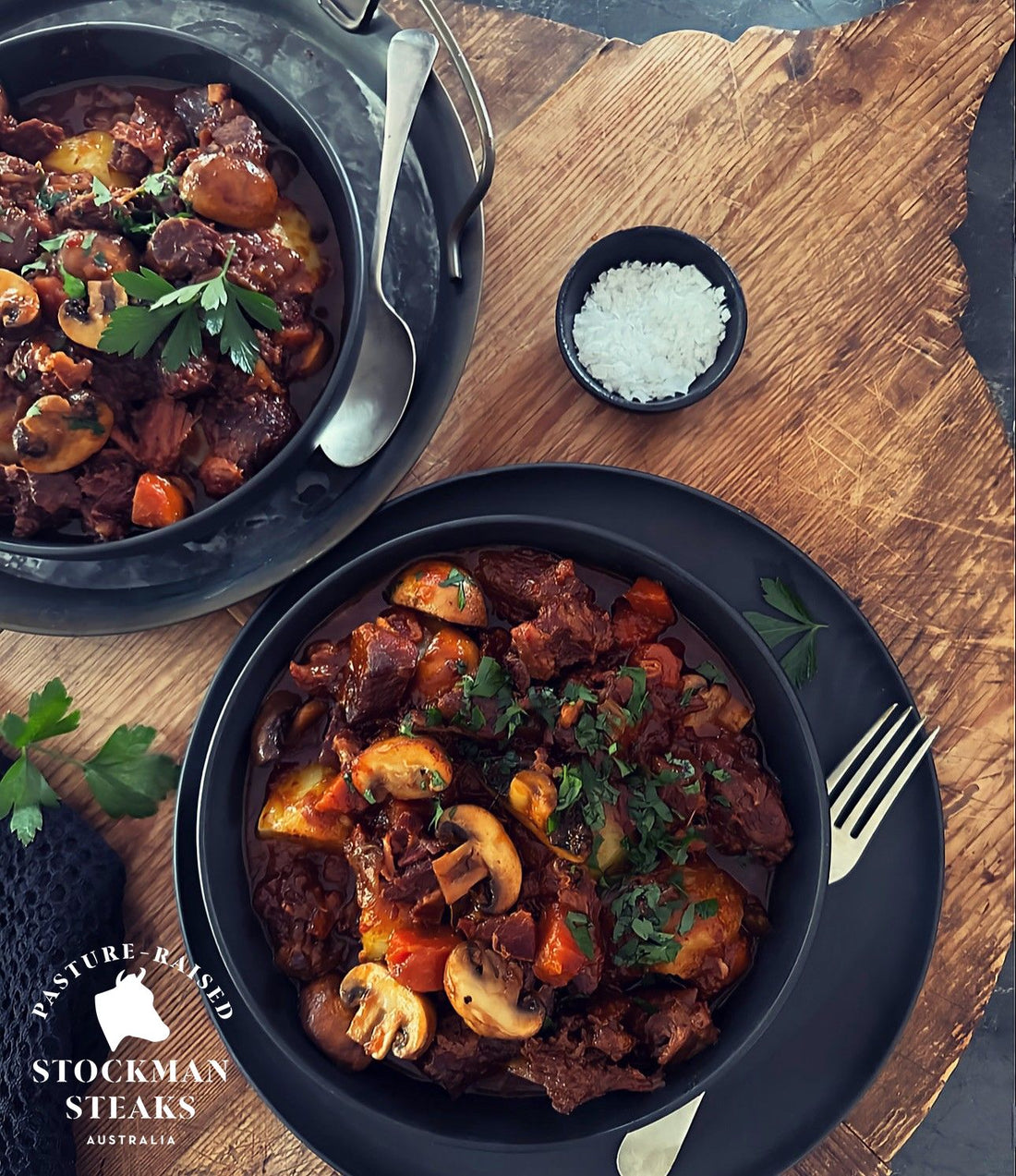 Slow cooked beef stew