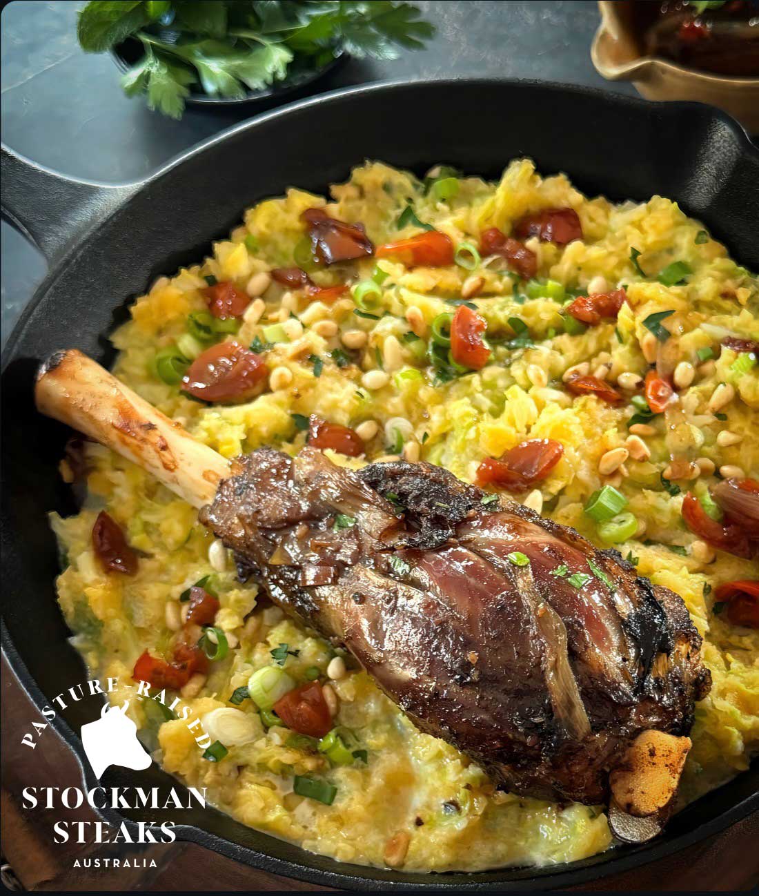 Spiced lamb shanks