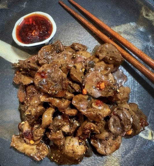 Stir Fried Beef Kidney with Oyster & Black pepper Glaze