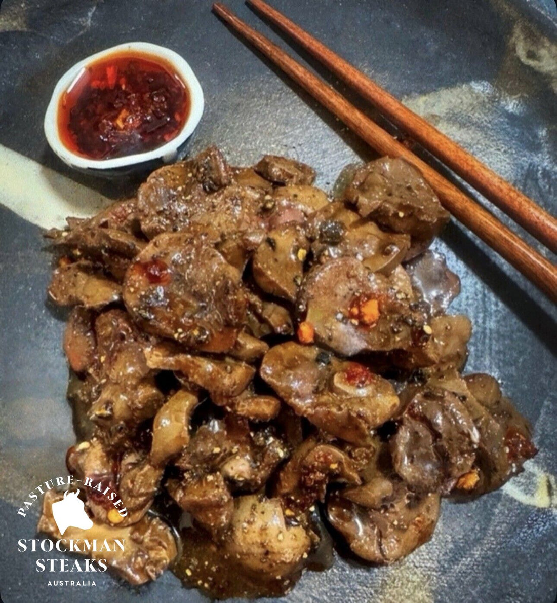 Stir Fried Beef Kidney with Oyster & Black pepper Glaze